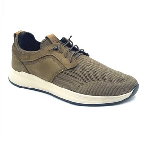 Sapatênis Democrata Couro e Knit Marrom 265106