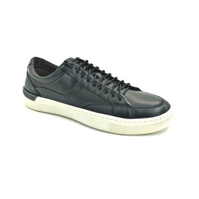 Sapatênis Democrata Couro Preto Elástico 240104