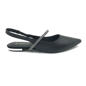 Sapatilha Bebecê Slingback Bico Fino Preto 2017254