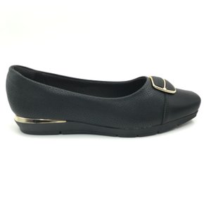 Sapatilha Piccadilly Maxi Bico Quadrado Preta 147304