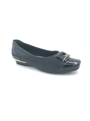 Sapatilha Piccadilly Preta Bico Quadrado Joanete 147153