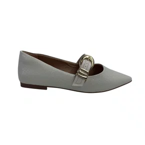 Sapatilha Ramarim Off White 2610104 Verniz Croco