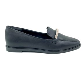 Sapato Bebecê Mocassim com Brilho Preto 1118045