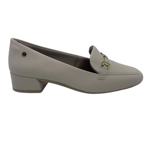 Sapato Campasí Casual Salto Baixo com Aloe Vera Bege 9838