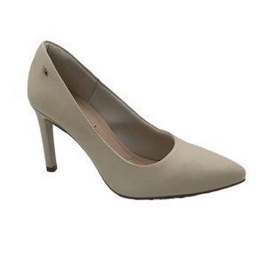 Sapato Dakota Scarpin Couro Salto Fino Aveia 5051