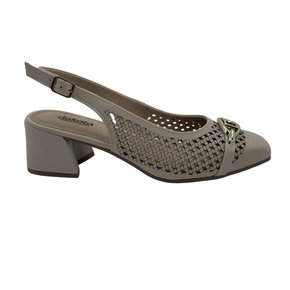 Sapato Dakota Slingback com Detalhes Bege 0082