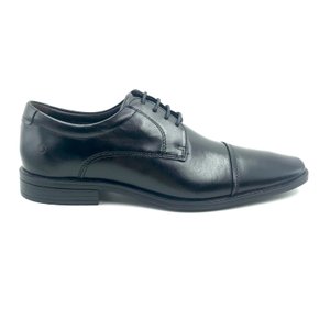 Sapato Democrata Social Couro com Cadarço Preto 55201