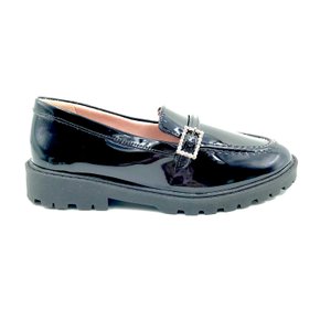Sapato Mini Sua Cia Menina Mocassim Verniz Preto