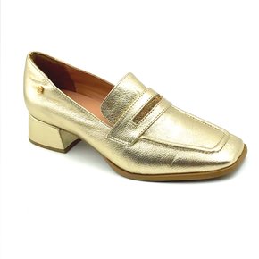 Sapato Mocassim Bottero Couro Dourado 354202