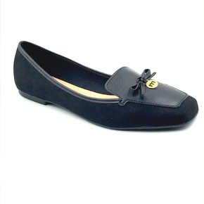 Sapato Mocassim Feminino Moleca Camurça Preto 5737203