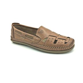 Sapato Mocassim Vudalfor Couro Natural Brown 3350