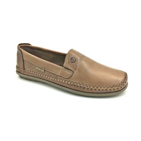Sapato Mocassim Vudalfor Couro Natural Brown 3366