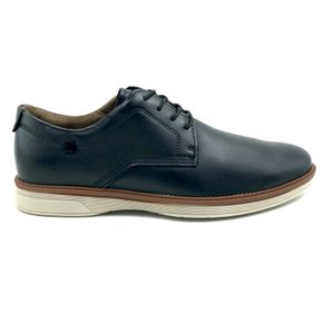 Sapato Pegada Casual Couro com Elástico Preto 126701