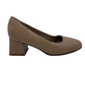 Sapato Piccadilly Maxi Salto Bloco Nude 748034