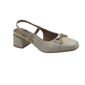 Sapato Piccadilly Salto Baixo Off White 748025