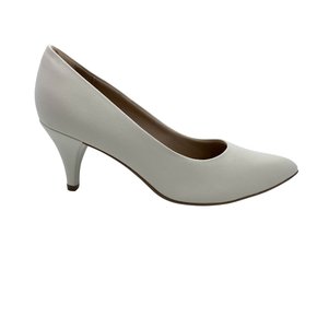 Sapato Piccadilly Scarpin Salto Fino Off White 745035