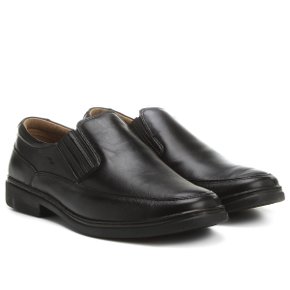 Sapato Rafarillo Preto Conforto Couro 9602