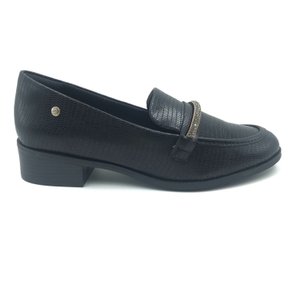 Sapato Ramarim Mocassim com Brilho Preto 2416102