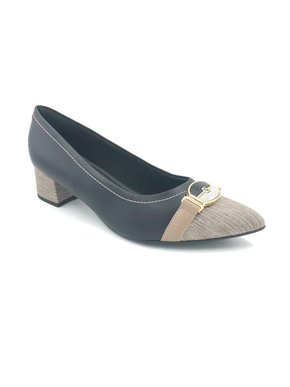 Sapato Scarpin Piccadilly Preto Bico Fino 739005