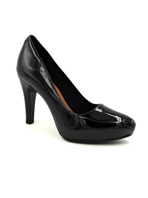 Sapato Scarpin Verniz Preto Renata Mello Meia Pata