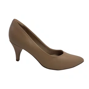 Scarpin Piccadilly Nude 745035 Salto Médio