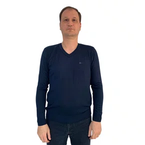 Suéter Sallo Linha Confort Azul Marinho 8200