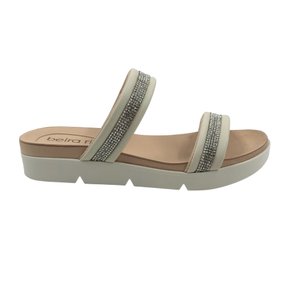 Tamanco Beira Rio Papete com Brilho Off White 8387536