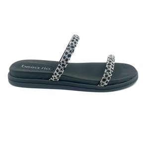 Tamanco Beira Rio Papete com Strass Preto 8488105
