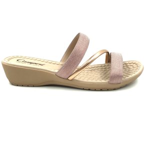 Tamanco Campesí com Strass Rosê Gold 083