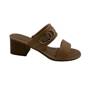 Tamanco Comfortflex Bege Salto Bloco 6cm 2656301