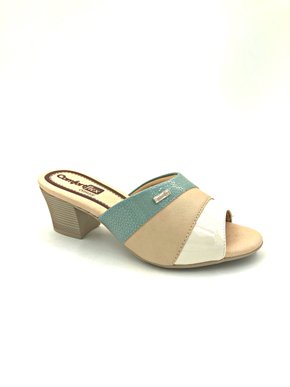 Tamanco Comfortflex Branco Salto Médio 2057402