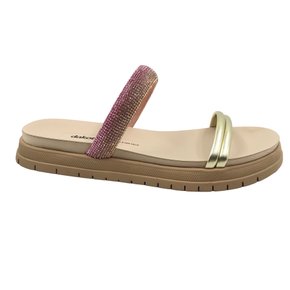 Tamanco Dakota Papete com Brilho Dourada 7722