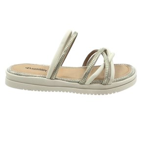 Tamanco Mississipi Flatform com Brilho Bege 221