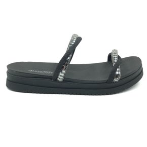 Tamanco Mississipi Papete Flatform com Strass Preto 301