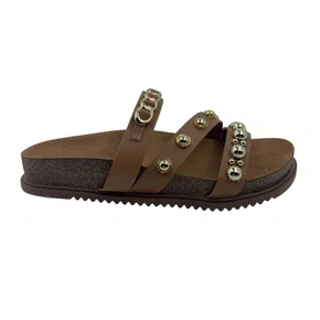 Tamanco Papete Beira Rio com Enfeites Bege 8523117