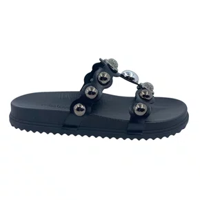 Tamanco Papete Miss Love com Brilho Preto PP902