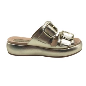 Tamanco Piccadilly Flatform com Fivela Dourado 459002