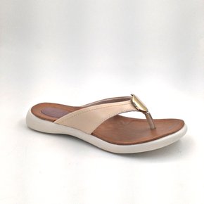 Tamanco Usaflex Couro Bege Com Amortecedor 2402