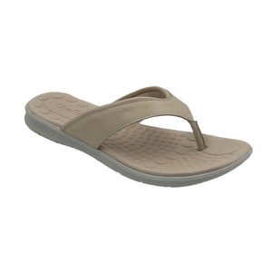 Tamanco Usaflex Couro Palmilha Massageadora Bege 0315