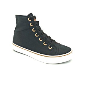 Tênis Abotinado Capricho Preto Canvas CP0655