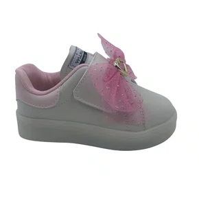 Tênis Bebê Pisca-Pisca Mini Sua Cia com Laço Branco 00731