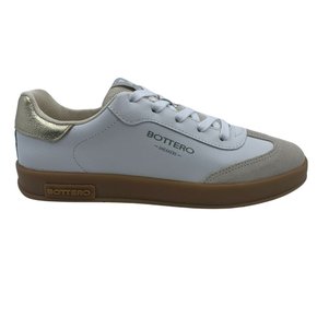 Tênis Bottero Sneakers Couro Branco com Dourado 364905