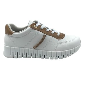 Tênis Comfortflex Couro Casual com Strass Branco 2484403