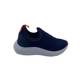 Tênis Infantil Batatinha Azul Marinho 066 Tecido Elástico Menino