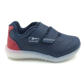 Tênis Kidy Menino Velcro com Luz Azul Marinho 200186