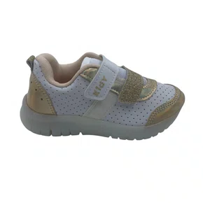 Tênis Menina Pisca-Pisca Led Kidy Branco com Dourado 351104