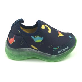 Tênis Ortopé Infantil Dinossauro Azul com Verde 21990060