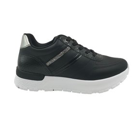 Tênis Ramarim Casual Sneakers com Strass Preto 2488203