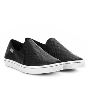Tênis Slip On Bottero Couro Natural Preto 302001