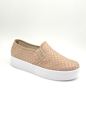 Tênis Slip On Flatform Tressê Nude Shoes 6001
